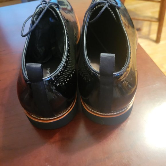 Mark Nolan Patent Vegan leather black size 13 lace up shoes NIB main image 5